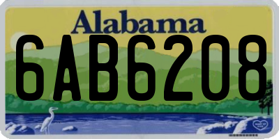 AL license plate 6AB6208