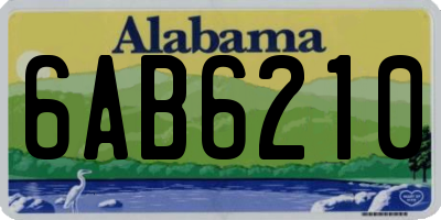 AL license plate 6AB6210