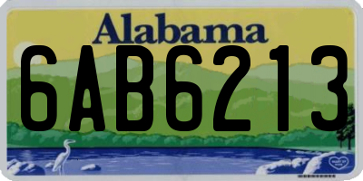 AL license plate 6AB6213