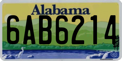 AL license plate 6AB6214