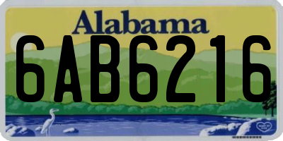 AL license plate 6AB6216