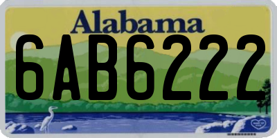 AL license plate 6AB6222