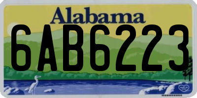 AL license plate 6AB6223