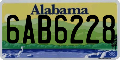 AL license plate 6AB6228