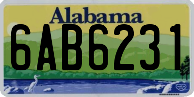 AL license plate 6AB6231