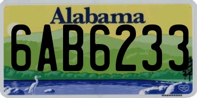 AL license plate 6AB6233