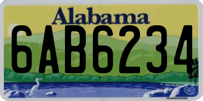 AL license plate 6AB6234