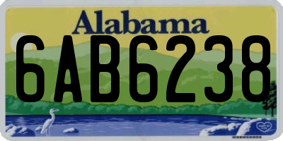 AL license plate 6AB6238