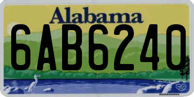 AL license plate 6AB6240