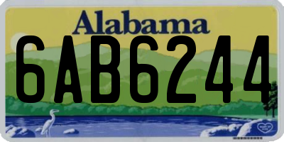 AL license plate 6AB6244