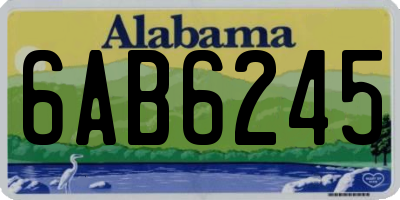 AL license plate 6AB6245