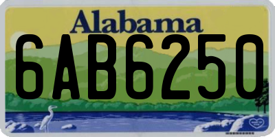 AL license plate 6AB6250