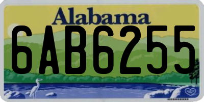 AL license plate 6AB6255