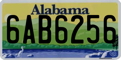 AL license plate 6AB6256