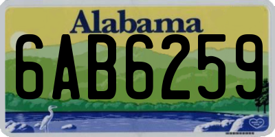 AL license plate 6AB6259