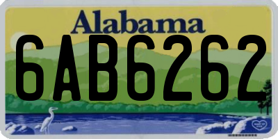 AL license plate 6AB6262