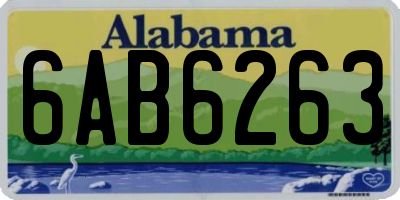 AL license plate 6AB6263