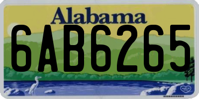 AL license plate 6AB6265
