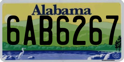 AL license plate 6AB6267