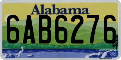 AL license plate 6AB6276