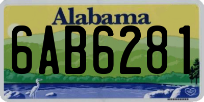 AL license plate 6AB6281
