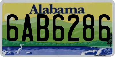 AL license plate 6AB6286