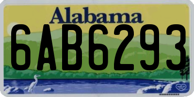 AL license plate 6AB6293