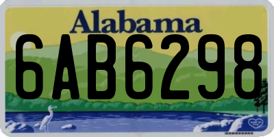 AL license plate 6AB6298