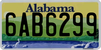 AL license plate 6AB6299