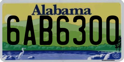 AL license plate 6AB6300