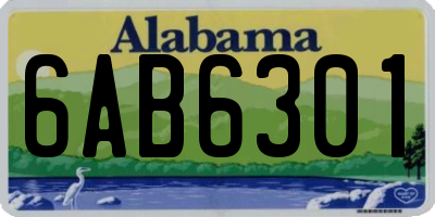 AL license plate 6AB6301