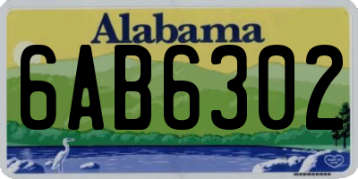 AL license plate 6AB6302