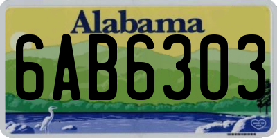 AL license plate 6AB6303
