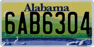 AL license plate 6AB6304