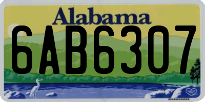 AL license plate 6AB6307