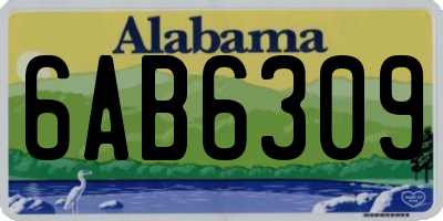 AL license plate 6AB6309