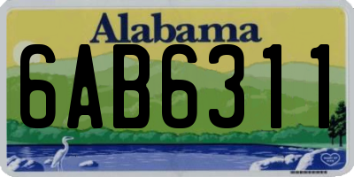 AL license plate 6AB6311