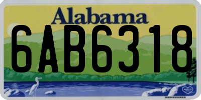 AL license plate 6AB6318