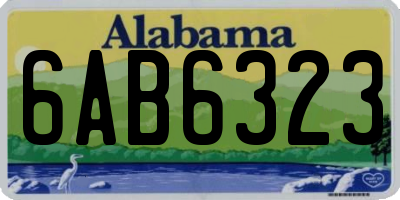 AL license plate 6AB6323