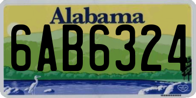 AL license plate 6AB6324