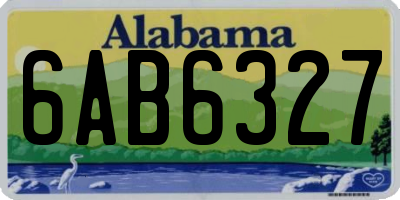 AL license plate 6AB6327
