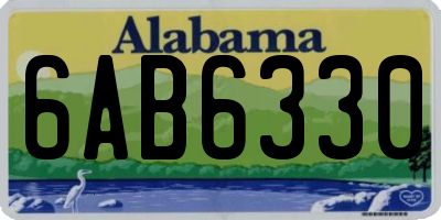 AL license plate 6AB6330