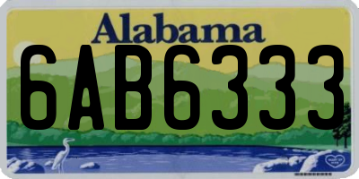 AL license plate 6AB6333