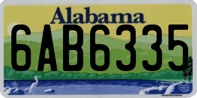 AL license plate 6AB6335