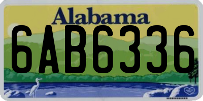 AL license plate 6AB6336