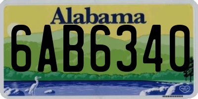AL license plate 6AB6340
