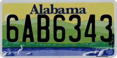 AL license plate 6AB6343