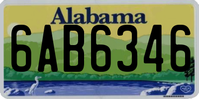 AL license plate 6AB6346