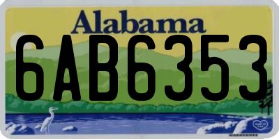 AL license plate 6AB6353