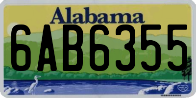 AL license plate 6AB6355